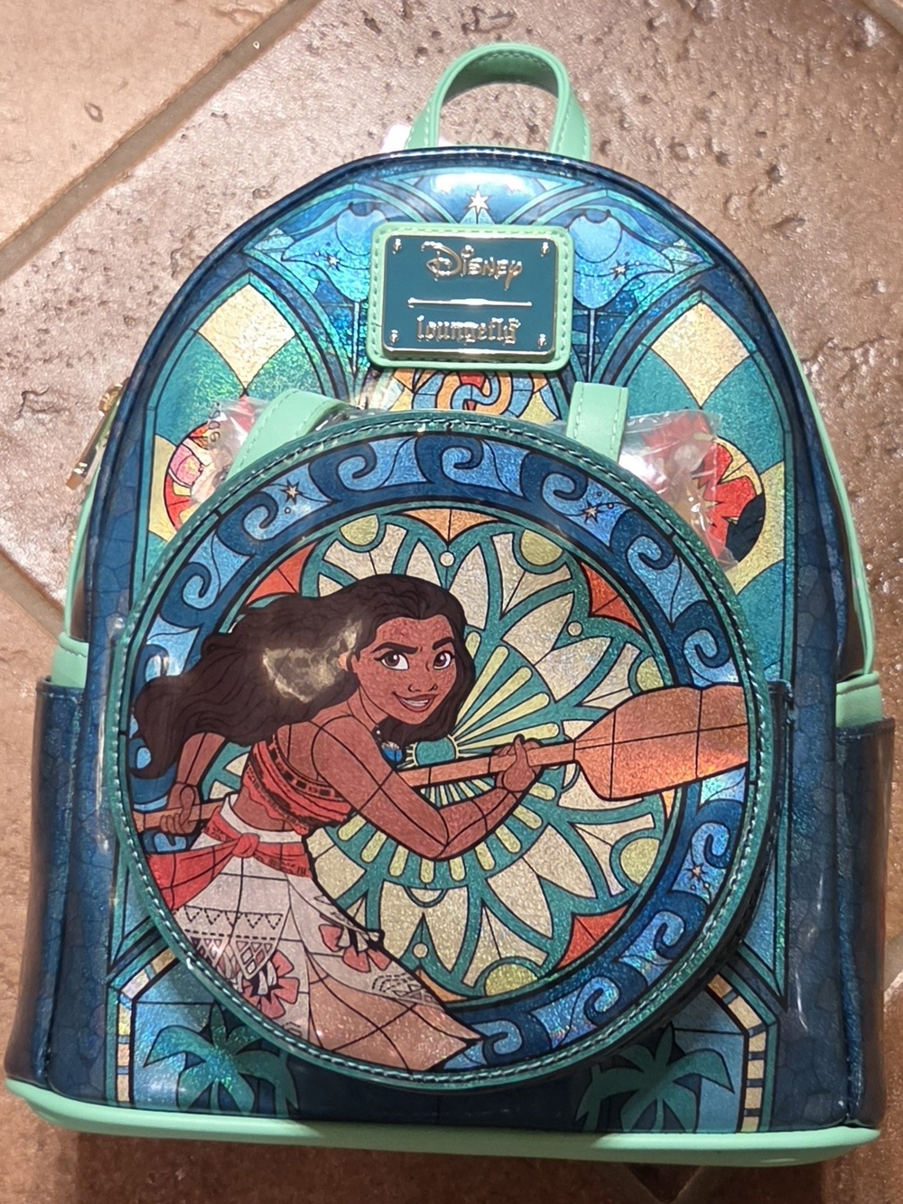 Loungefly Disney Princess Stained Glass Collection Moana Mini Backpack